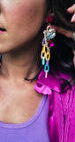 Multi Colored Butterfly Earrings