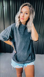 Charcoal Distressed Tee