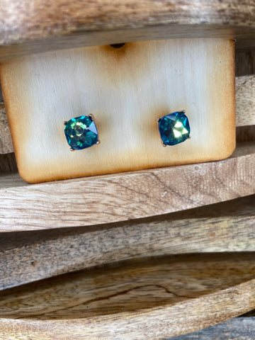 Mermaid Blue Stud Earrings