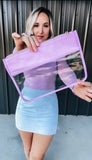 Purple & Clear Accessory Bag