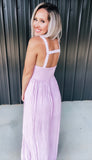 Soft Pink Embroidered Maxi Dress
