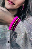 Hot Pink Bracelet Stack