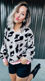 Pink Leopard Sweater