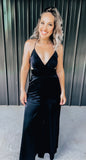 Black Satin Jumpsuit