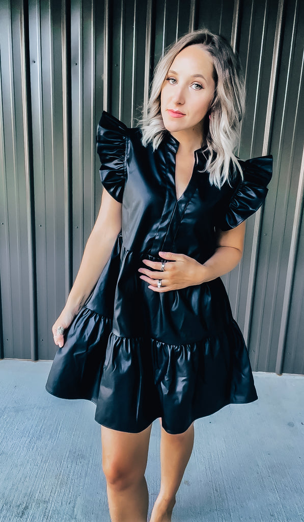 Black Leather Dress The Broken Levee Boutique Black Leather Dress The Broken Levee Boutique