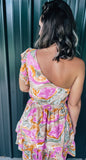 (Final Sale) Pink Watercolor Dress