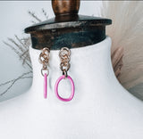Pink & Gold Earrings