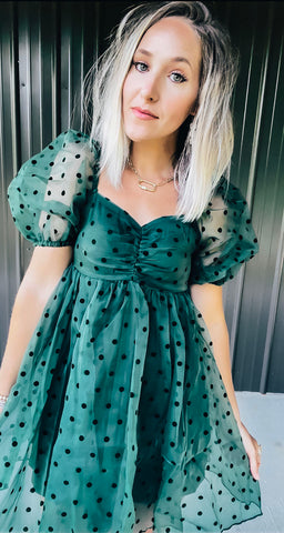 Green Polka Dot Dress