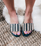 Studded Slider Sandals