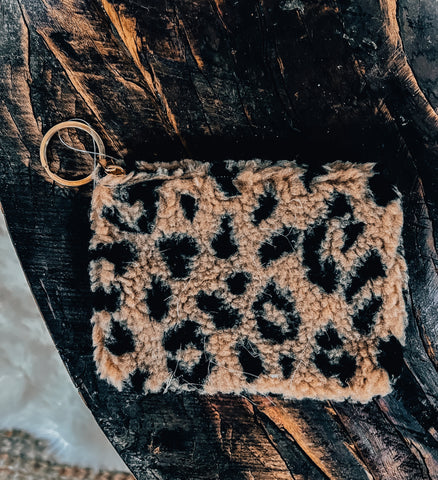 Sherpa Leopard Coin Pouch