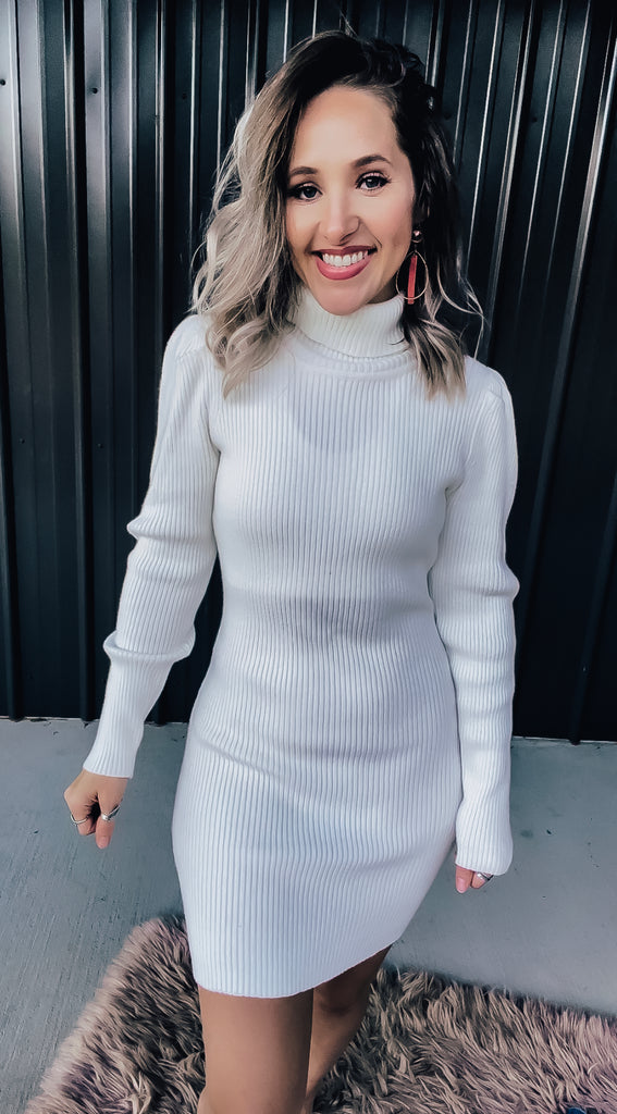 Ivory Sweater Dress – The Broken Levee Boutique