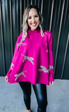 Hot Pink Leopard Sweater