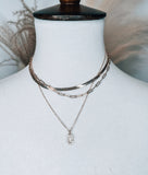 Triple Layer Initial Necklace