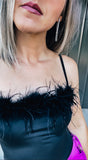 Black Feather Bodysuit