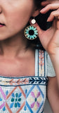 Seafoam Daisy Earrings