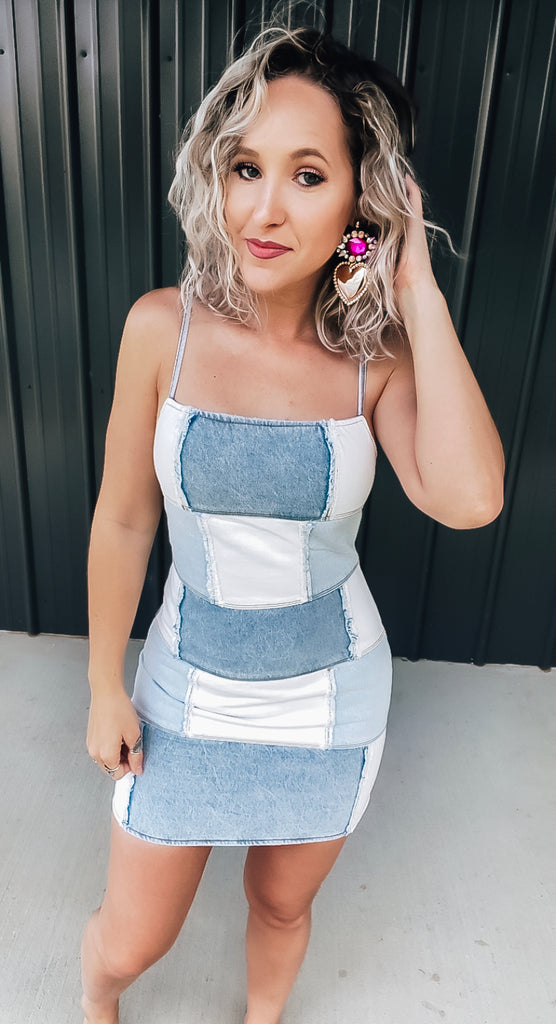 Denim Patch Dress Denim Patch Dress