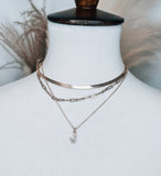 Triple Layer Initial Necklace