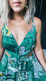 Green Paisley Maxi Dress