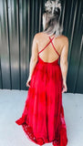 Red Tulle Maxi