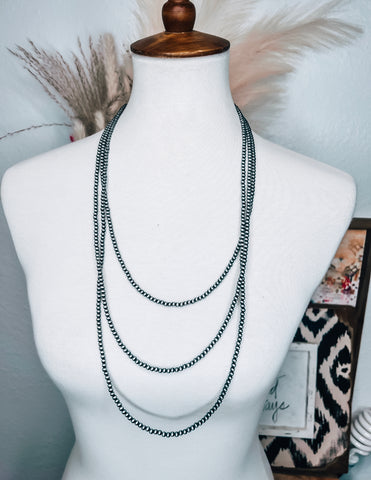 Triple Layer Navajo Pearl Necklace